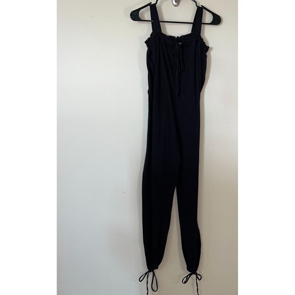 bloch dance ladies warm up jumpsuit black 100% cotton womens size small - Picture 2 of 6